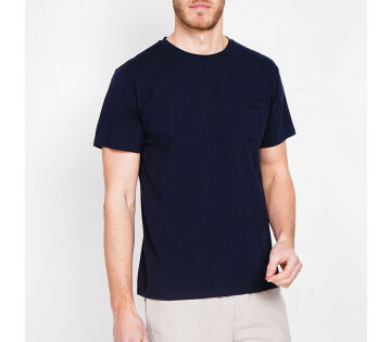 Secret du Lin Linnenblend T-shirt in marineblauw.