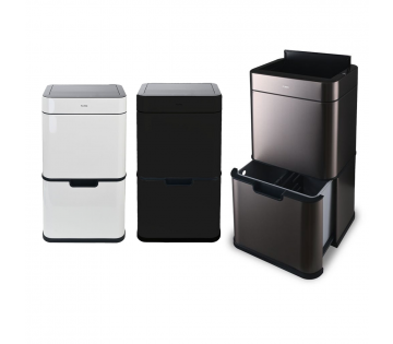 De FlinQ Senzaro Sensor Prullenbak 60 liter is verkrijgbaar in 3 kleuren. De FlinQ Senzaro Sensor Prullenbak 60 liter is verkrijgbaar in 3 kleuren.