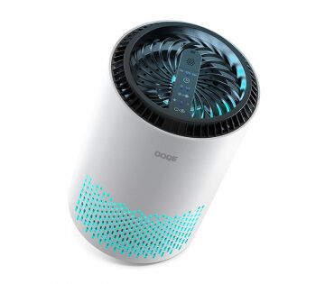 De OOQE Air Pure Pro Luchtreiniger. De OOQE Air Pure Pro Luchtreiniger.