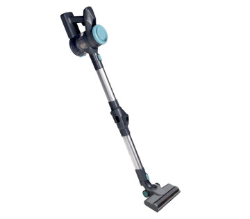 Draadloze steelstofzuiger met knikfunctie in staande positie