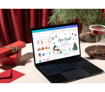 Kerstkaarten maken met Canva in Balk