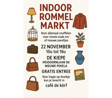Indoor rommelmarkt in Nieuwepekela