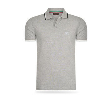De Cappuccino Polo Applique Pique in de kleur grijs. De Cappuccino Polo Applique Pique in de kleur grijs.