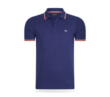 De Cappuccino Polo Applique Pique in de kleur navy. De Cappuccino Polo Applique Pique in de kleur navy.