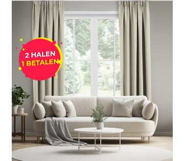 Lifa Living Verduisterende Gordijnen in beige.