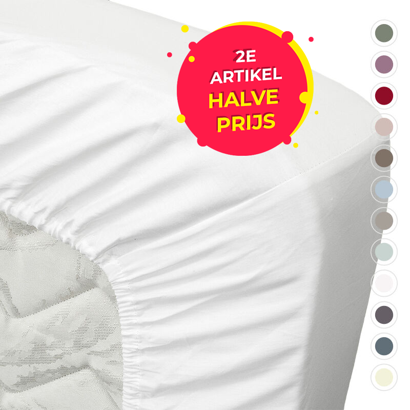 De Ten Cate Katoen Satijnen Hoeslaken zijn verkrijgbaar in 12 verschillende kleuren. 