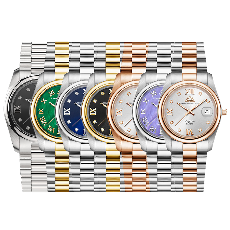 Het Christophe Duschamps Lugano Dames Horloge is beschikbaar in 7 soorten. Het Christophe Duschamps Lugano Dames Horloge is beschikbaar in 7 soorten.