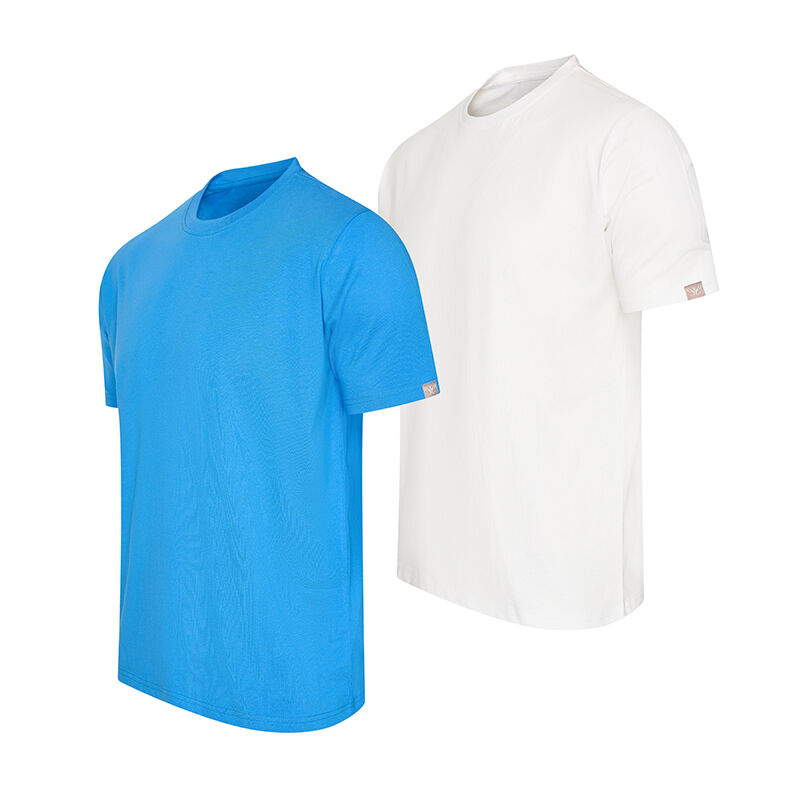 De 2-Pack Cappuccino Roma T-shirts in de kleur wit/blauw. De 2-Pack Cappuccino Roma T-shirts in de kleur wit/blauw.