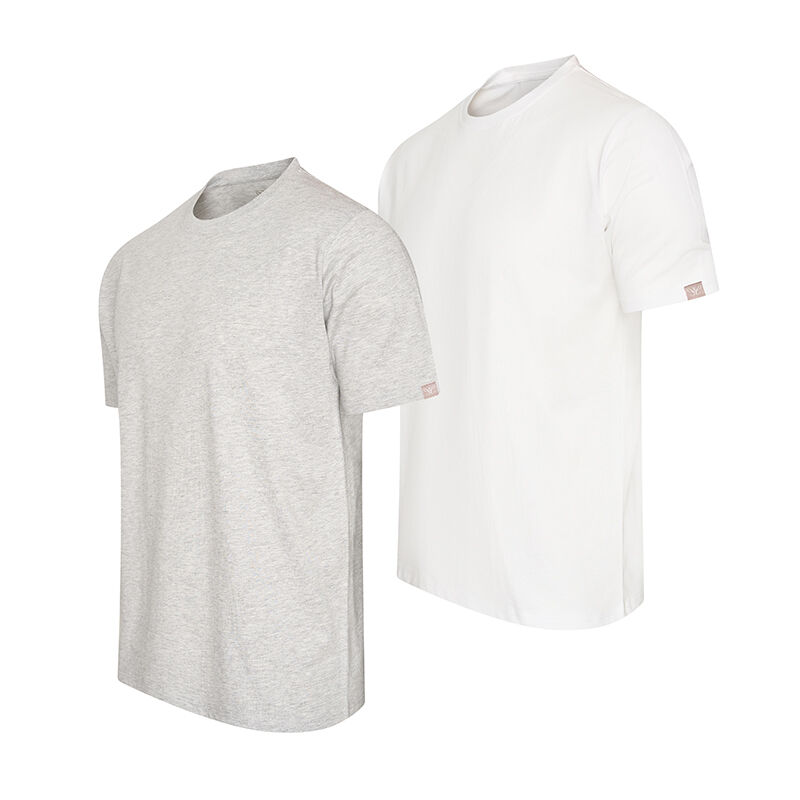 De 2-Pack Cappuccino Roma T-shirts in de kleur wit/lichtgrijs. De 2-Pack Cappuccino Roma T-shirts in de kleur wit/lichtgrijs.