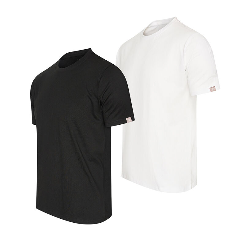 De 2-Pack Cappuccino Roma T-shirts in de kleur wit/zwart. De 2-Pack Cappuccino Roma T-shirts in de kleur wit/zwart.