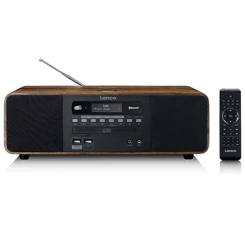 De Lenco DAR-051WD DAB+/FM Radio met CD-speler.