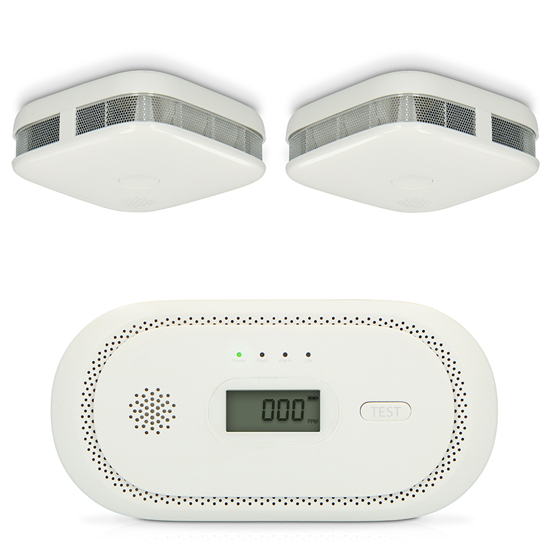 Duo-pack Alecto Rookmelder met CO-melder 10-jaars