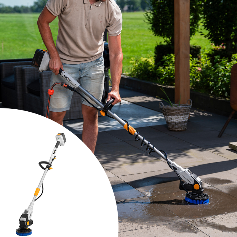 De Batavia 18V Twin Brush® Brushless Reinigingsborstel.