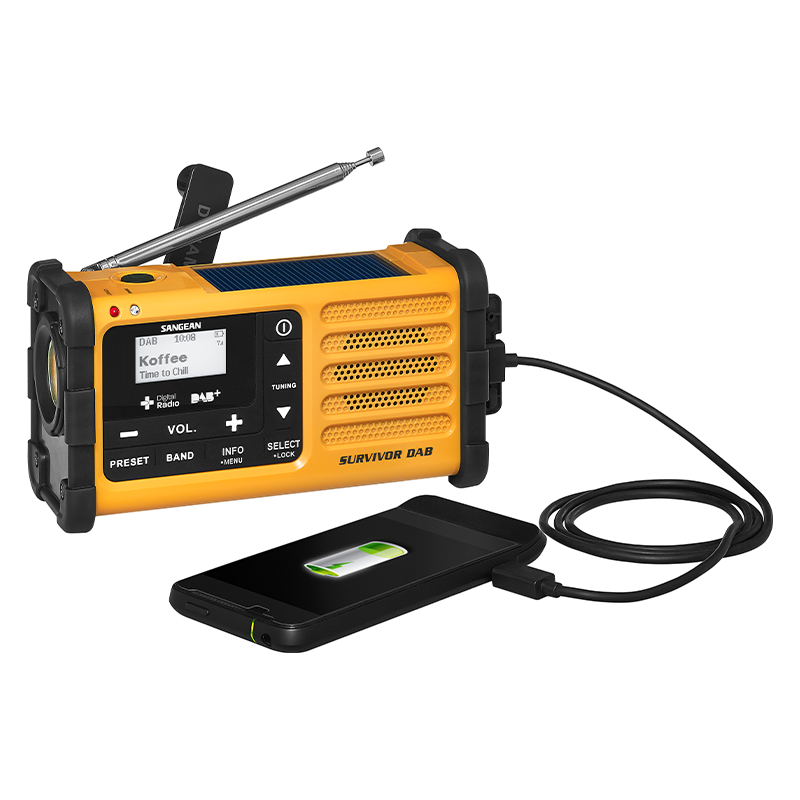 De Sangean MMR-88 DAB+/FM Noodradio. De Sangean MMR-88 DAB+/FM Noodradio.