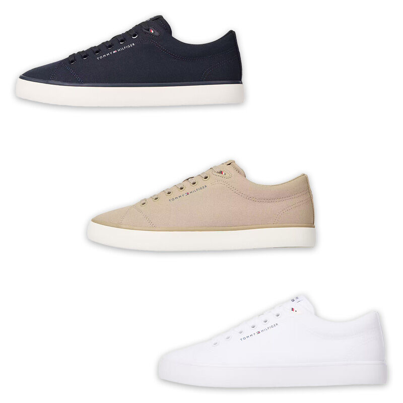 De Tommy Hilfiger Canvas Herensneakers zijn verkrijgbaar in 3 verschillende kleuren. 