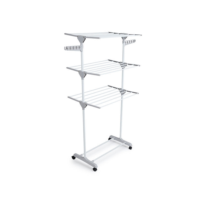 Het Umuzi Cleaning 3-laags Droogrek is een ruimtebesparend ontwerp.