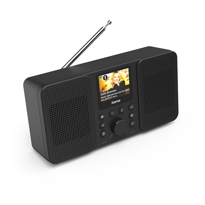 Hama DIR10 DAB+ Internetradio is een compacte radio. Hama DIR10 DAB+ Internetradio is een compacte radio.