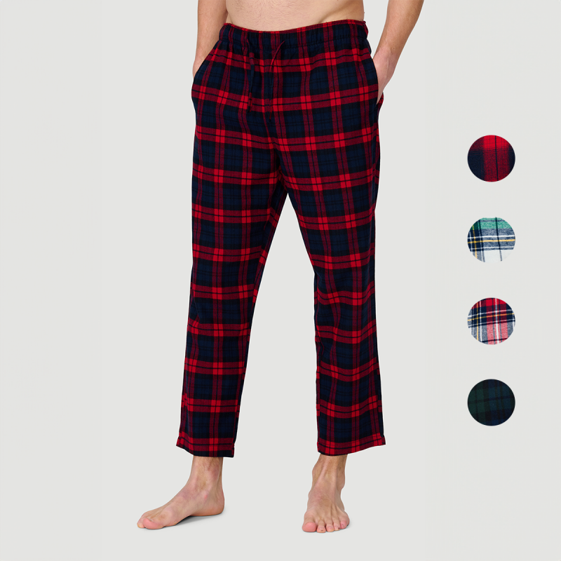 American Flannel Heren Flanellen Pyjamabroek in verschillende kleuren en patronen.