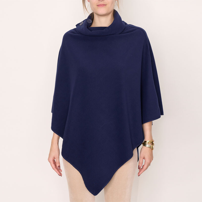 De Polar Fleece Dames Poncho voorkant
