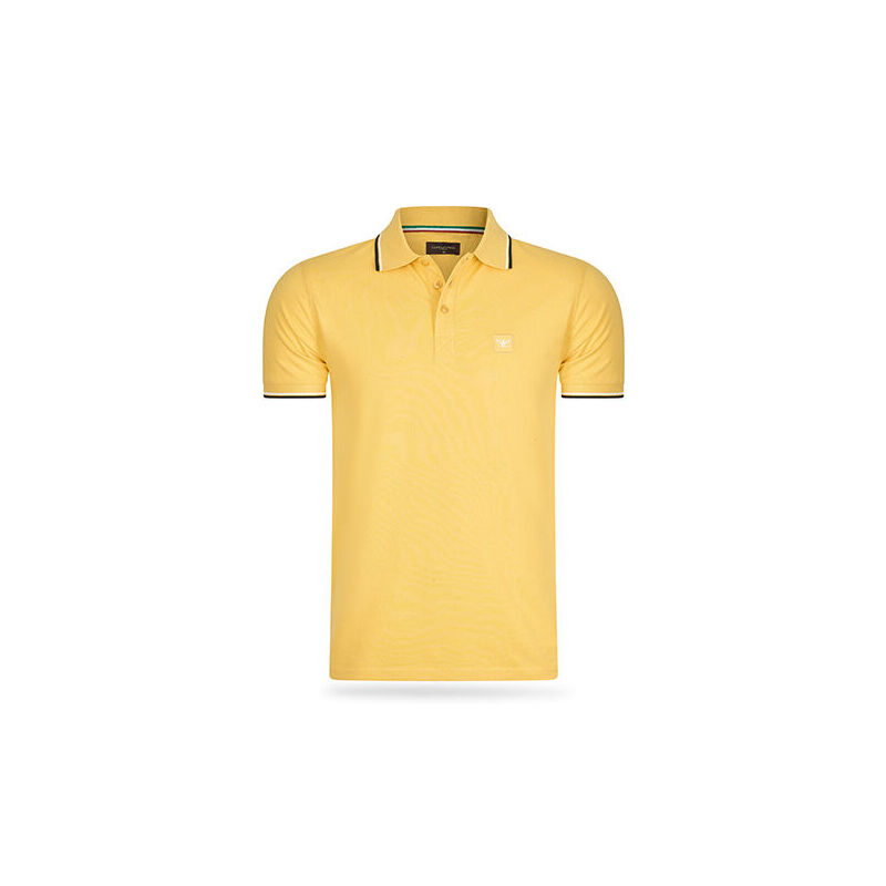 De Cappuccino Polo Applique Pique in de kleur geel. 