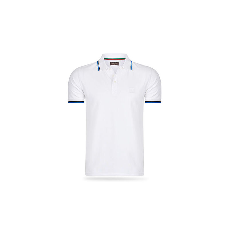 De Cappuccino Polo Applique Pique in de kleur white. De Cappuccino Polo Applique Pique in de kleur white.