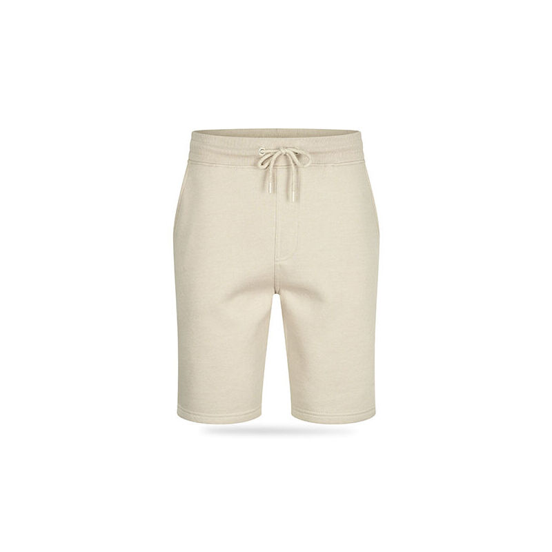 De Cappuccino Fleece Short in de kleur stone. 