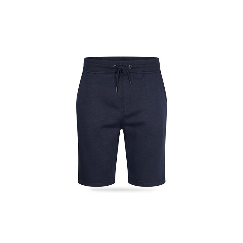 De Cappuccino Fleece Short in de kleur navy. 