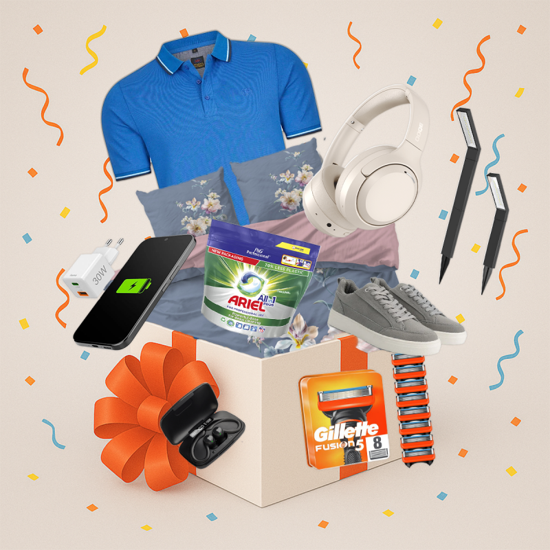 De Verassingsbox bevat een assortiment aan producten, met een waarde van wel € 200,-.