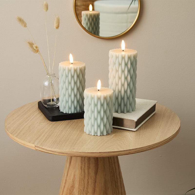 De Set van 3 Lifa Living Luxe LED Kaarsen.