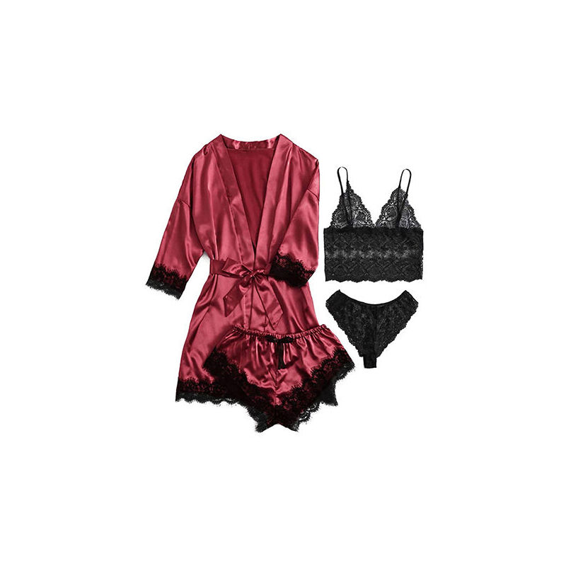 Lingerieset in rood.