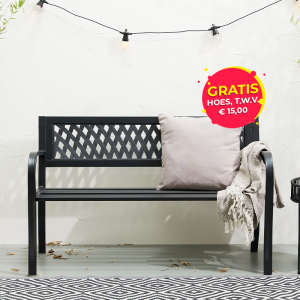 De Lifa Garden Stalen Tuinbank met Hoes.