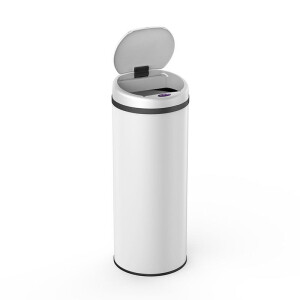 De FlinQ Sensor Prullenbak 50L in de kleur wit. 