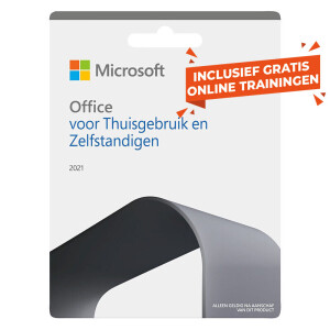 Het Microsoft Office 2021 incl. Trainingen is een digitale licentie welke goed is voor &eacute;&eacute;n computer. 