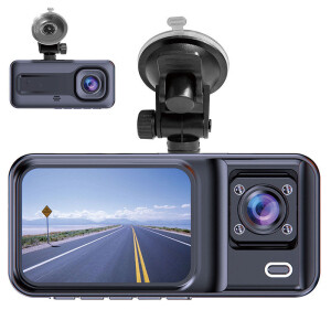 De Denver CCT-2500 Dashcam met Dubbele Camera.