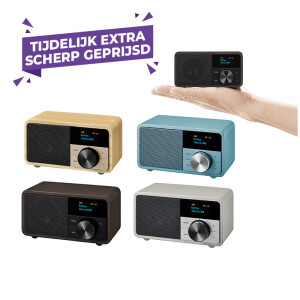 Sangean DDR-7 Draadloze DAB+/FM-Radio met Bluetooth verkrijgbaar in verschillende kleuren. Tijdelijk extra scherp geprijsd. 