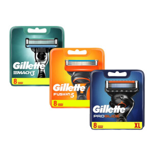 De 8 Stuks Gillete Scheermesjes zijn verkrijgbaar in Mach3, Fusion 5 of Proglide. 