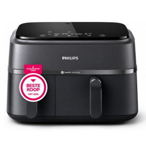 De Philips 3000-Serie XL Dubbele Airfryer volgens de consumenten bond de beste koop van maart 2025.
